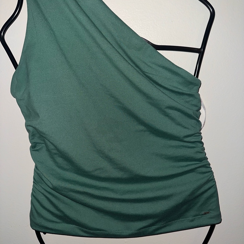 Guess Teal One-Shoulder Blouse - Picture 7 of 8